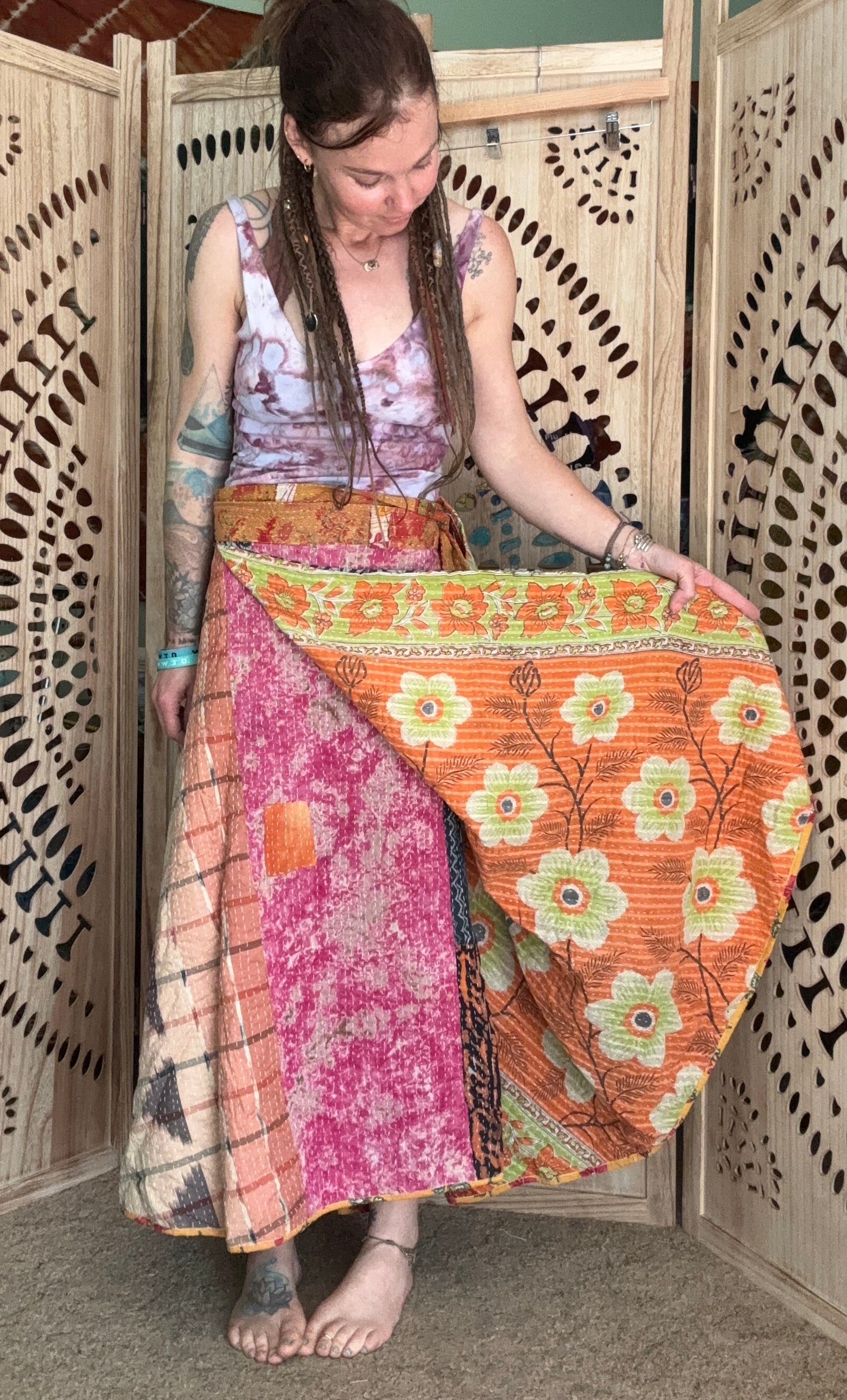 Kantha Wrap Skirt