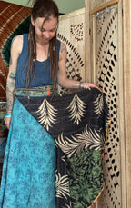 Indigo Kantha Wrap Skirt