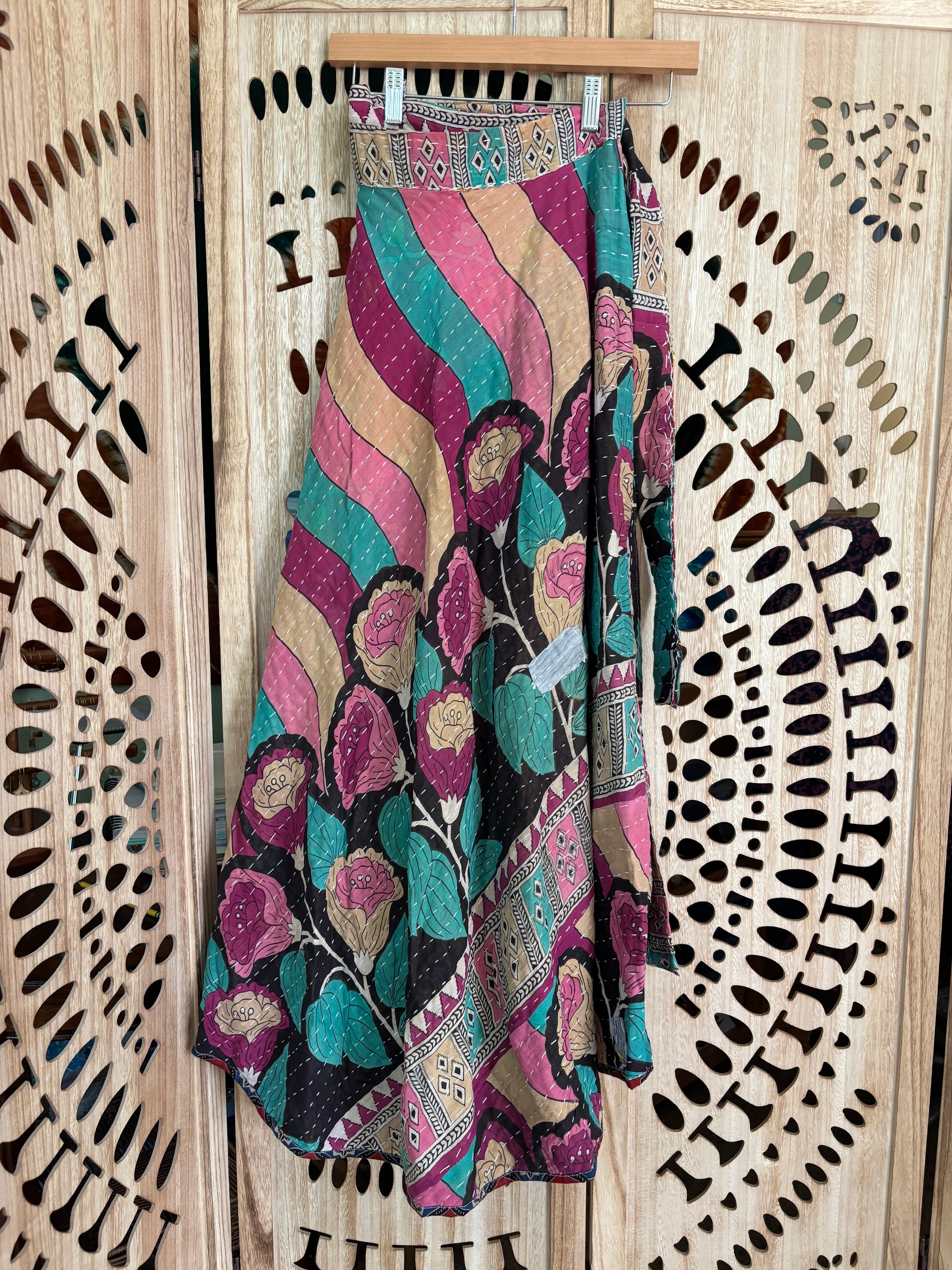 Kantha Wrap Skirt