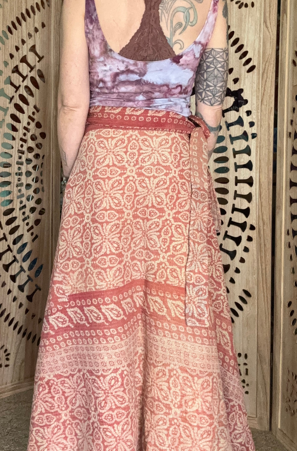 Kantha Wrap Skirt ~ Thick Fabric