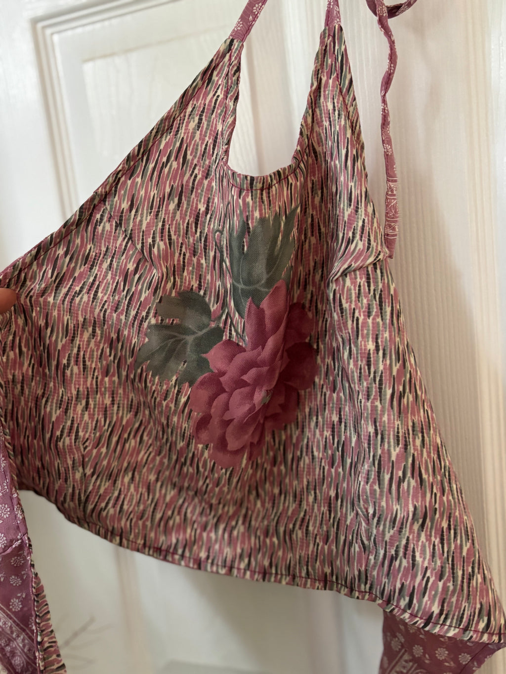 Sari Silk Double Sided Crop Top