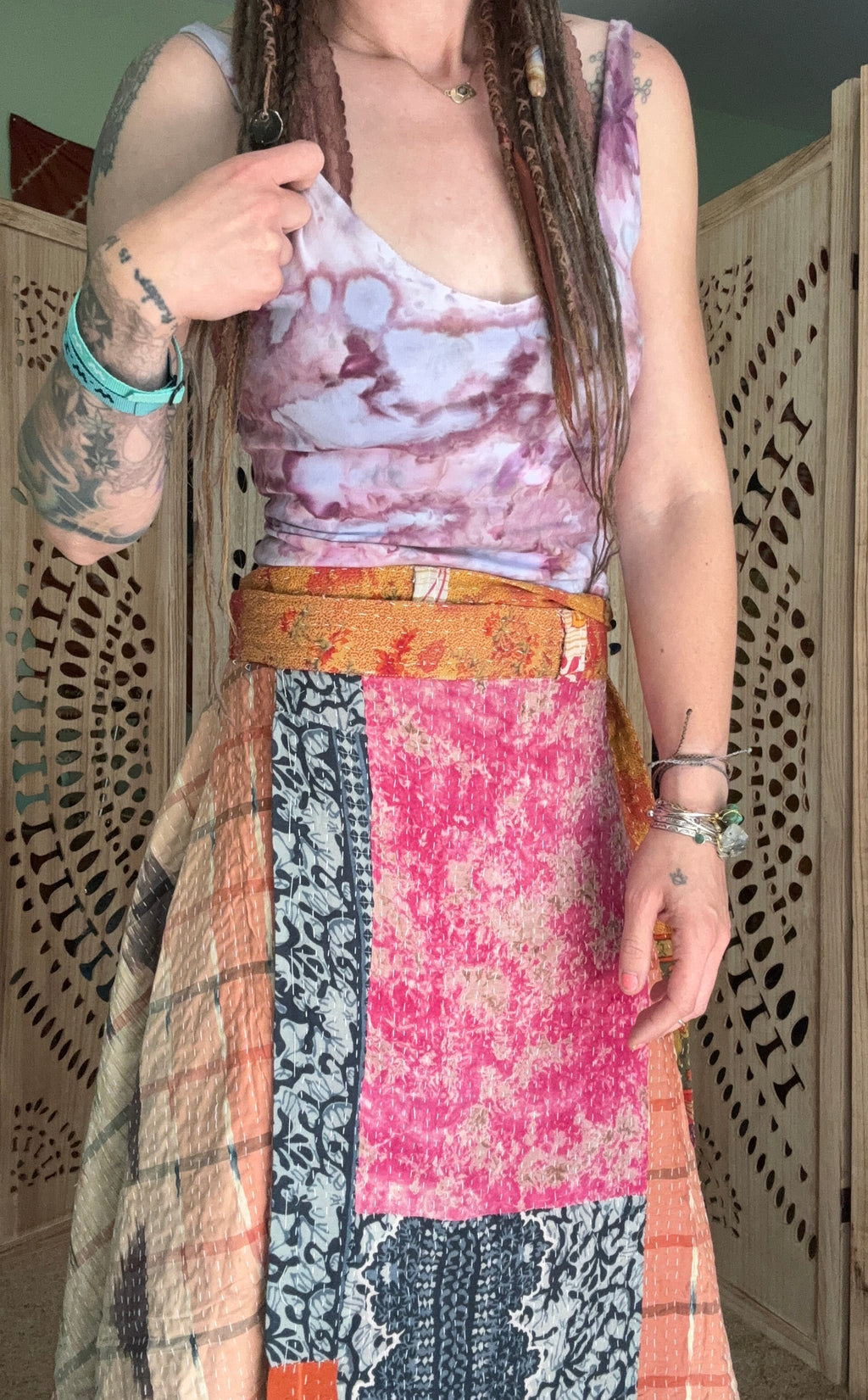 Kantha Wrap Skirt