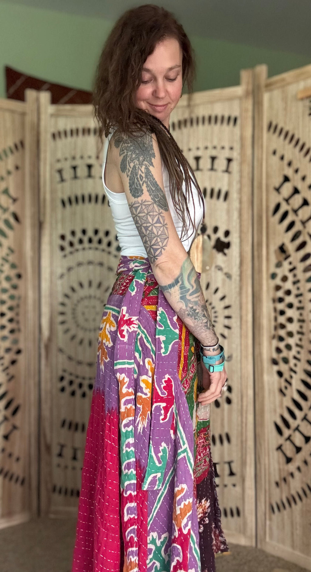 Kantha Wrap Skirt