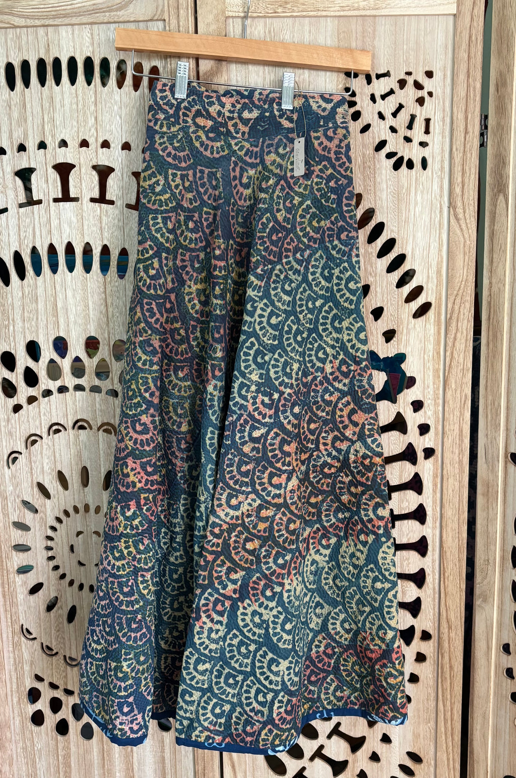 Indigo Kantha Wrap Skirt