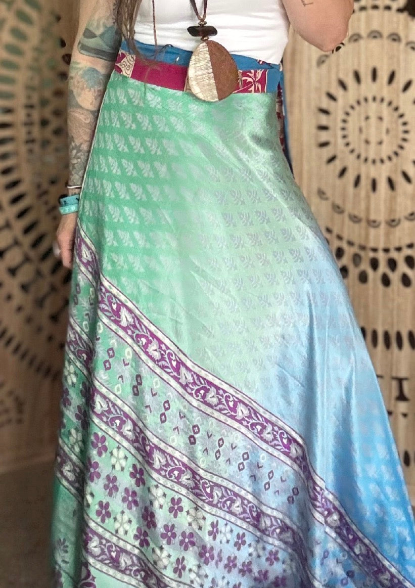 Sari Silk Wrap Skirt