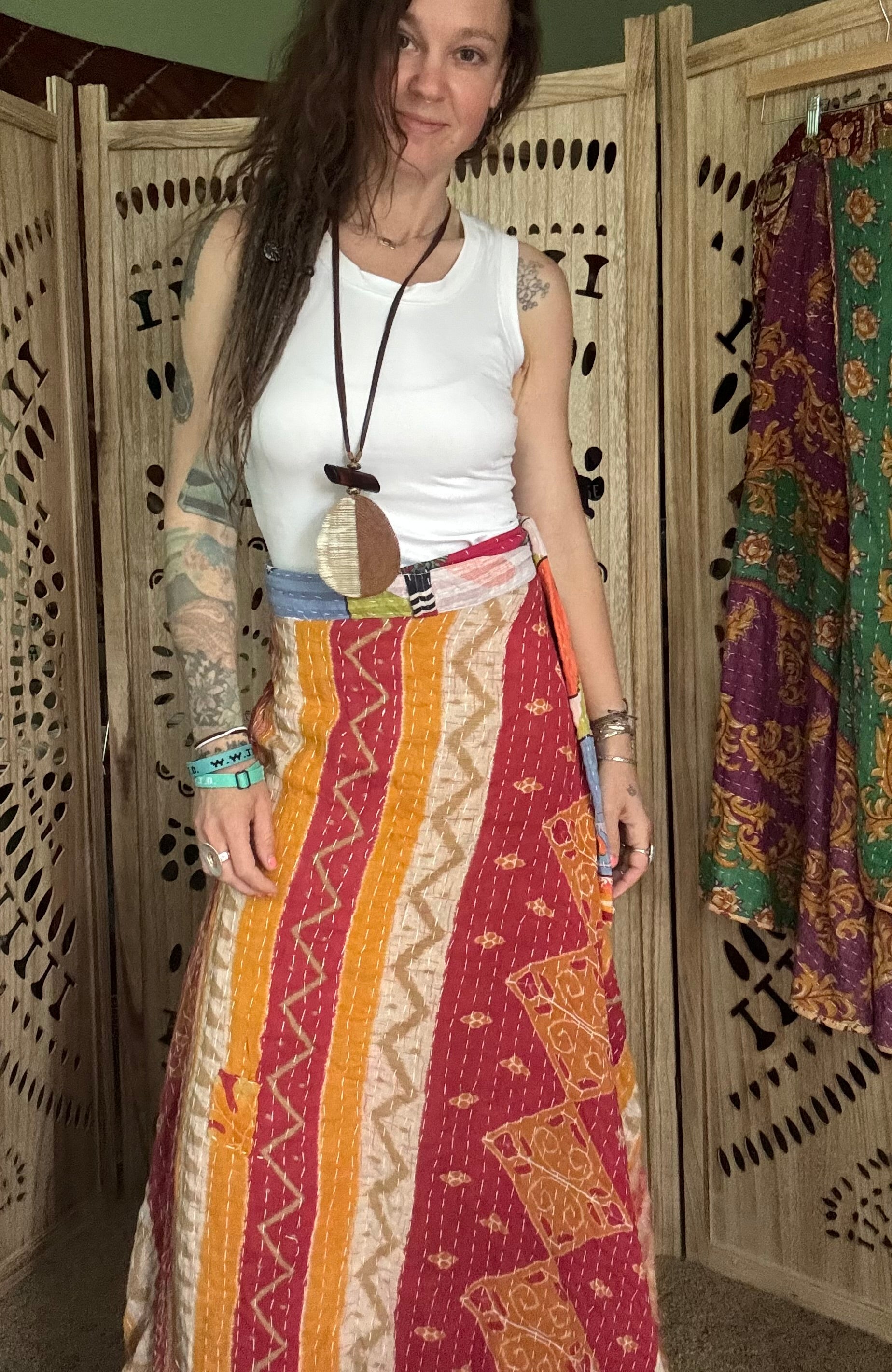 Kantha Wrap Skirt