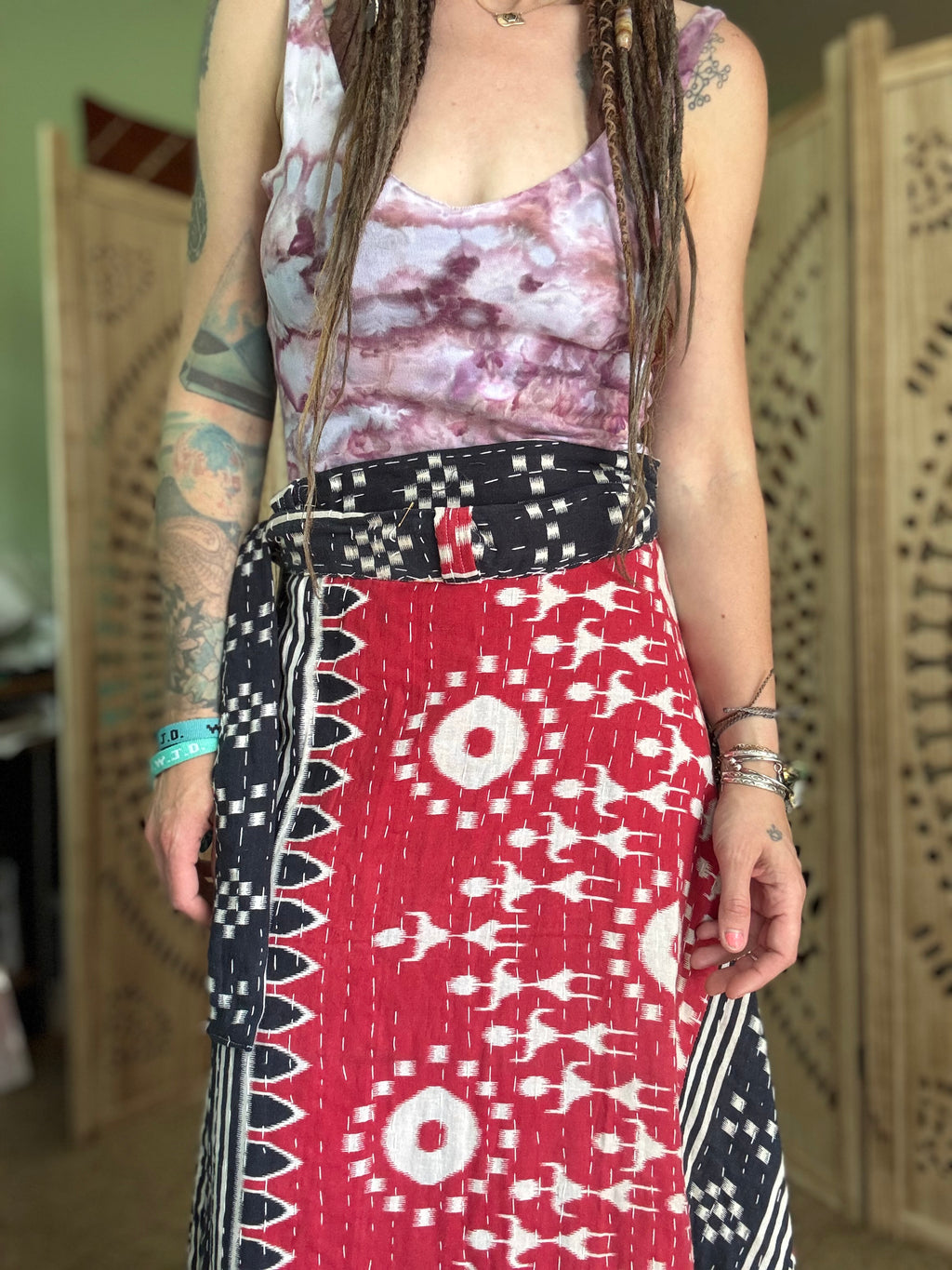 Kantha Wrap Skirt