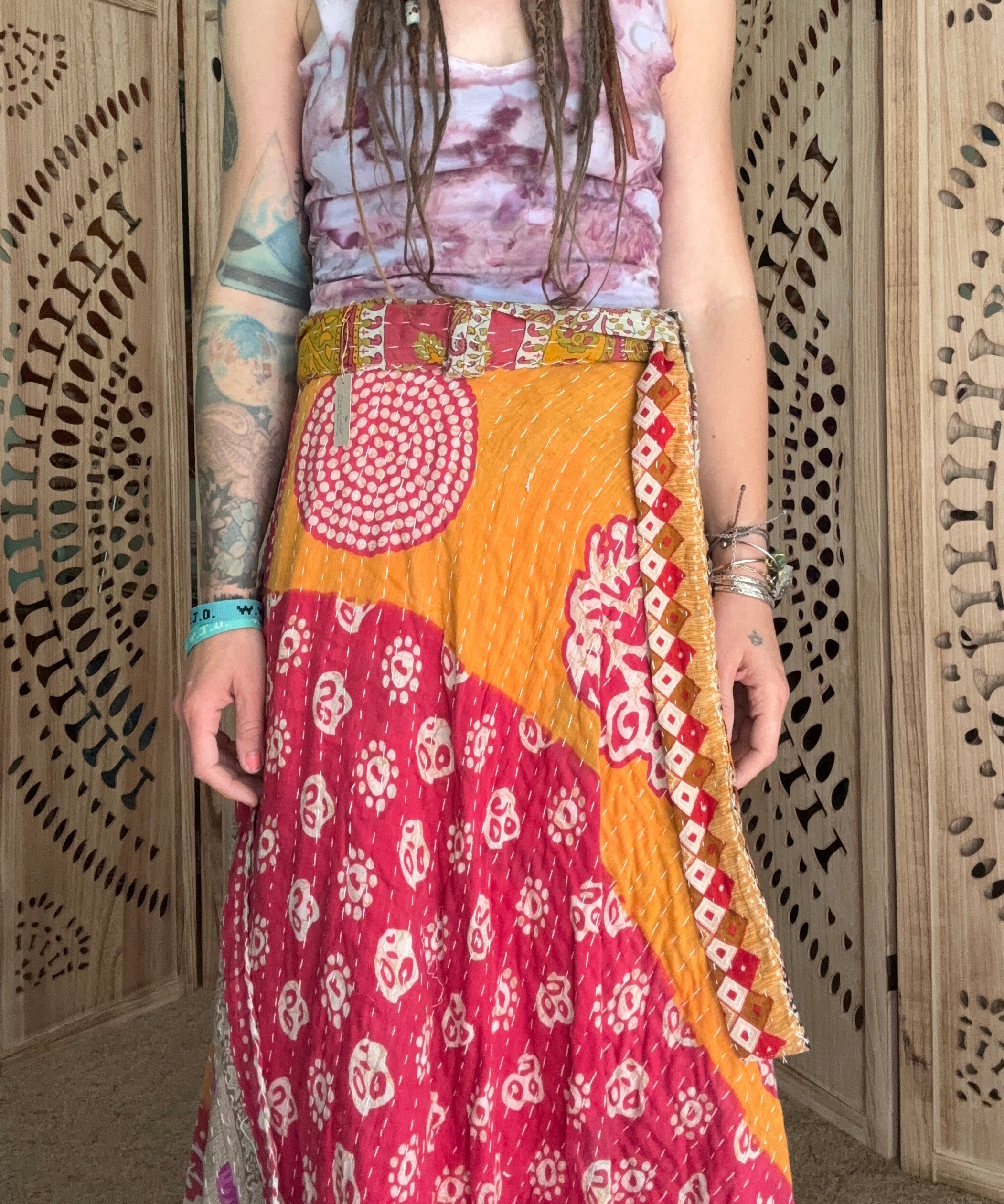 Kantha Wrap Skirt