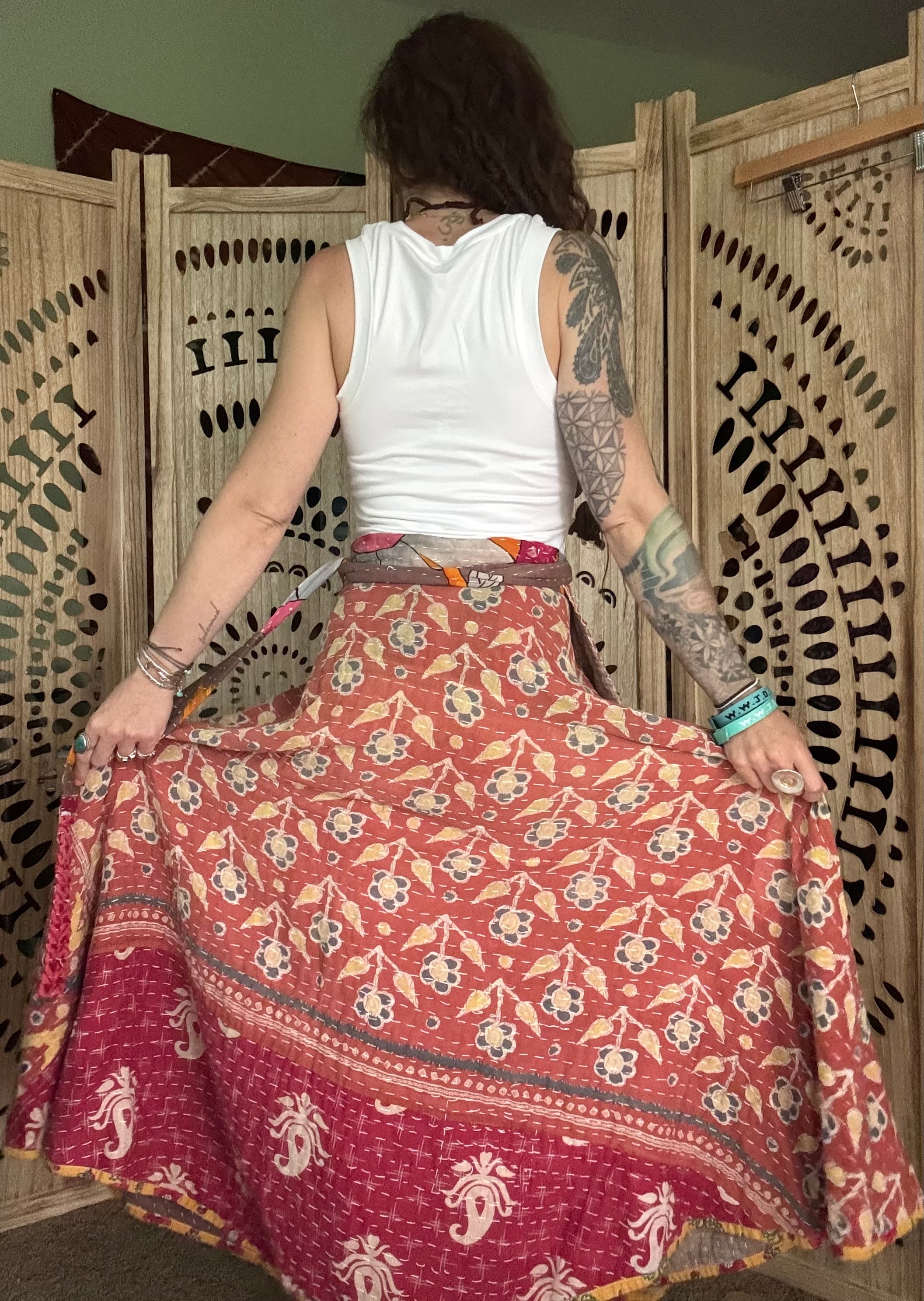 Kantha Wrap Skirt