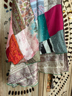 Patchwork Sari Silk Wrap Skirt