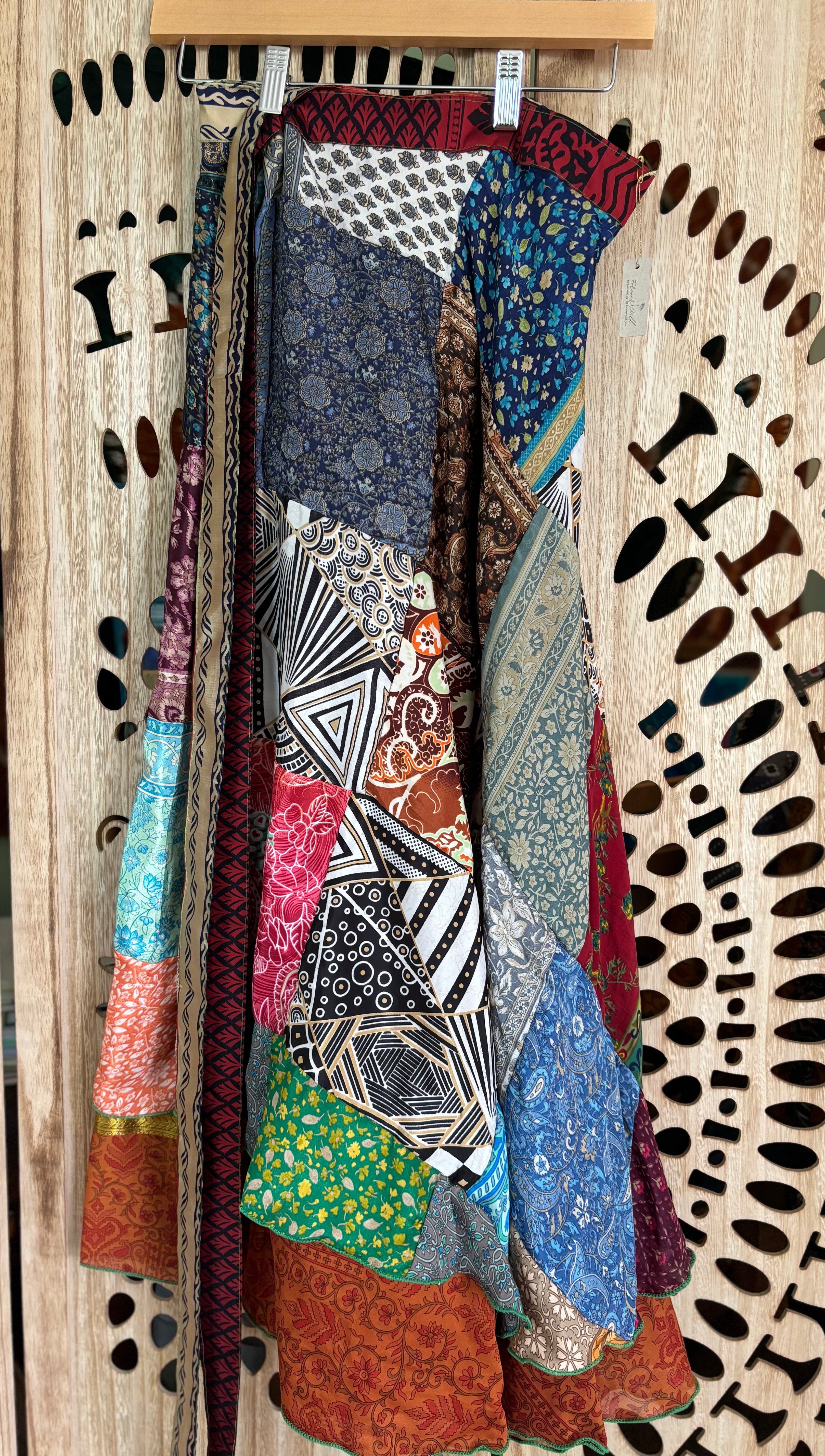 Silk Sari Patchwork Wrap Skirt