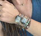 Raw Moonstone Cuff