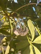 Bohemian Tribal Antique Silver on Brass Earrings