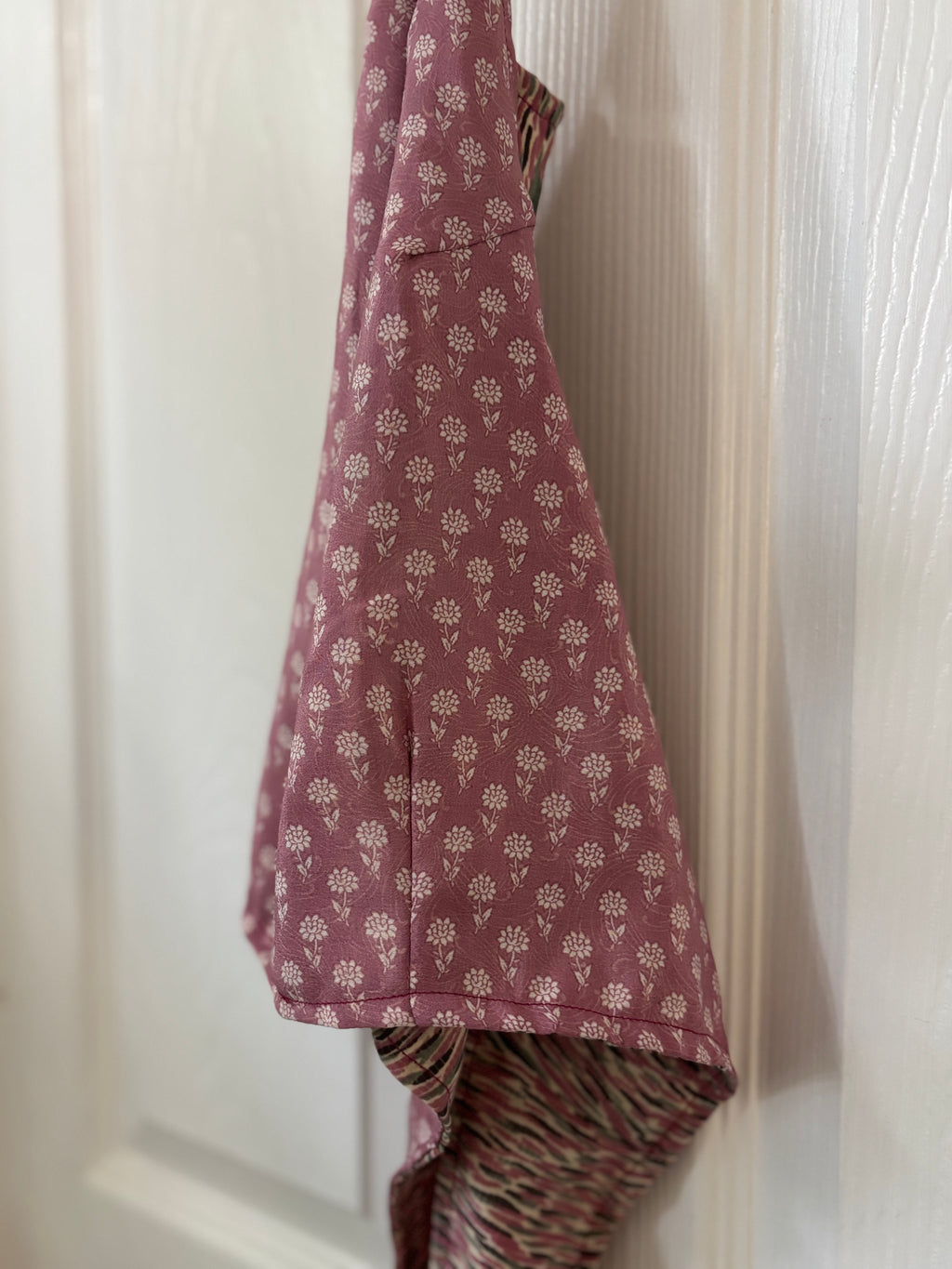 Sari Silk Double Sided Crop Top