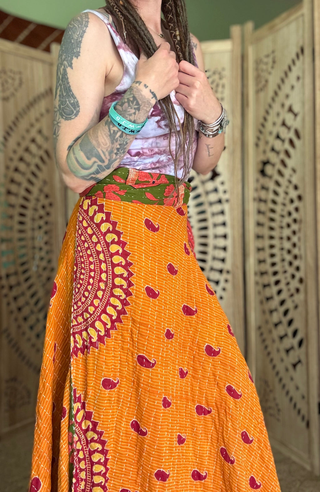 Kantha Wrap Skirt
