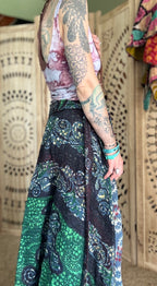 Indigo Kantha Wrap Skirt