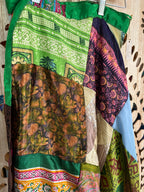 Patchwork Sari Silk Wrap Skirt