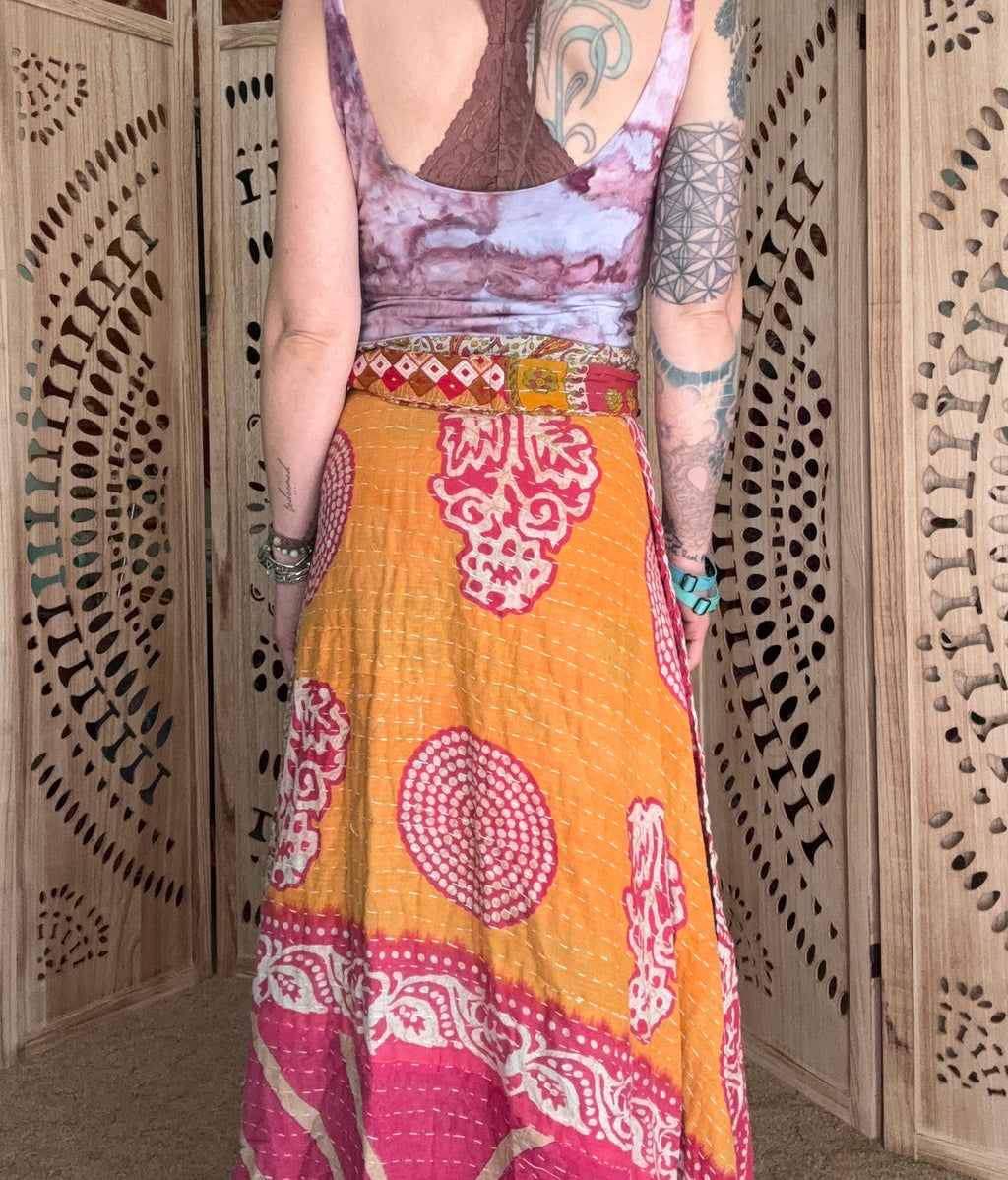 Kantha Wrap Skirt