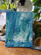 Bottom of the Waterfall (repurposed canvas)