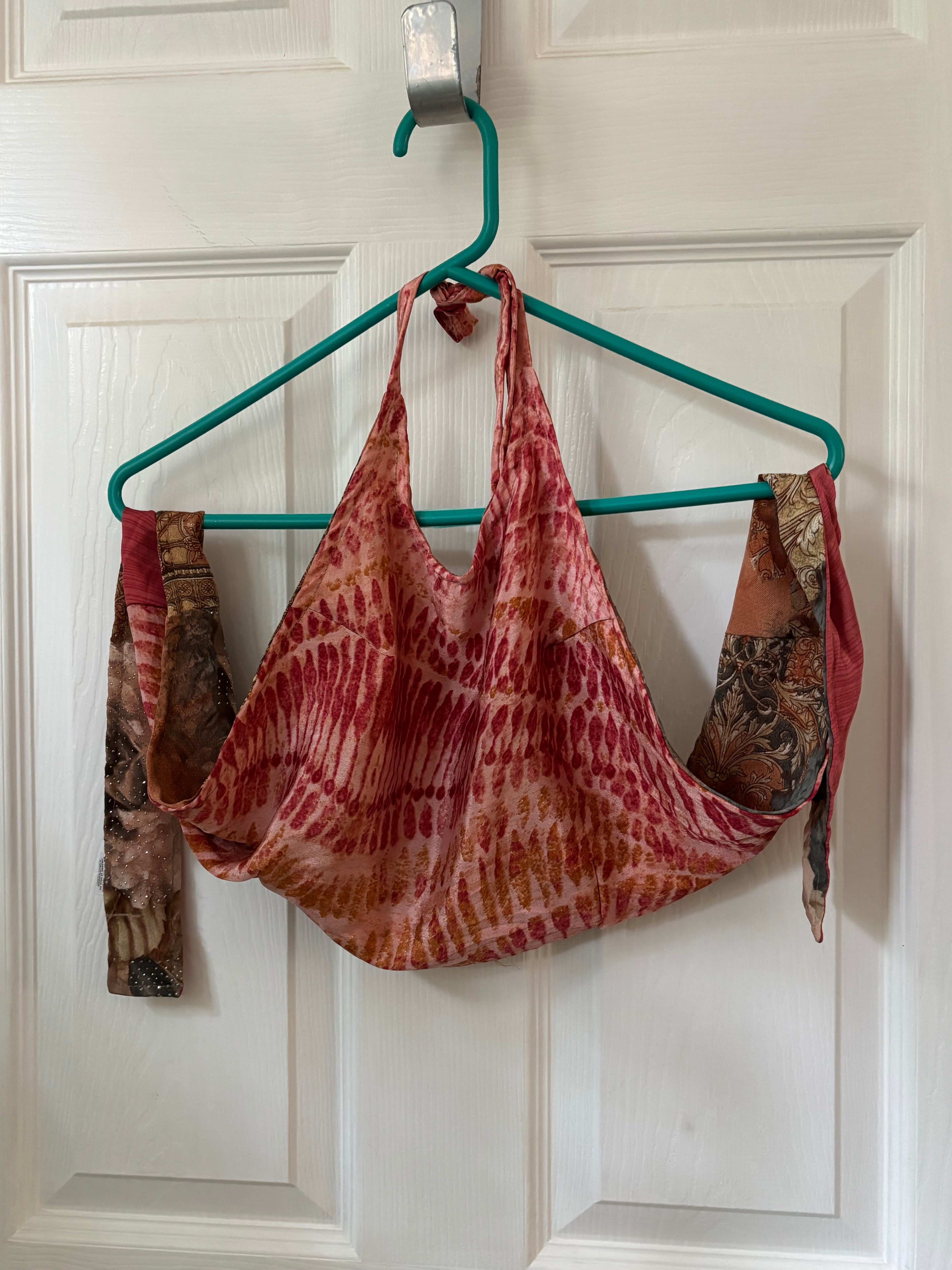 Sari Silk Double Sided Crop Top