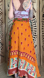 Kantha Wrap Skirt