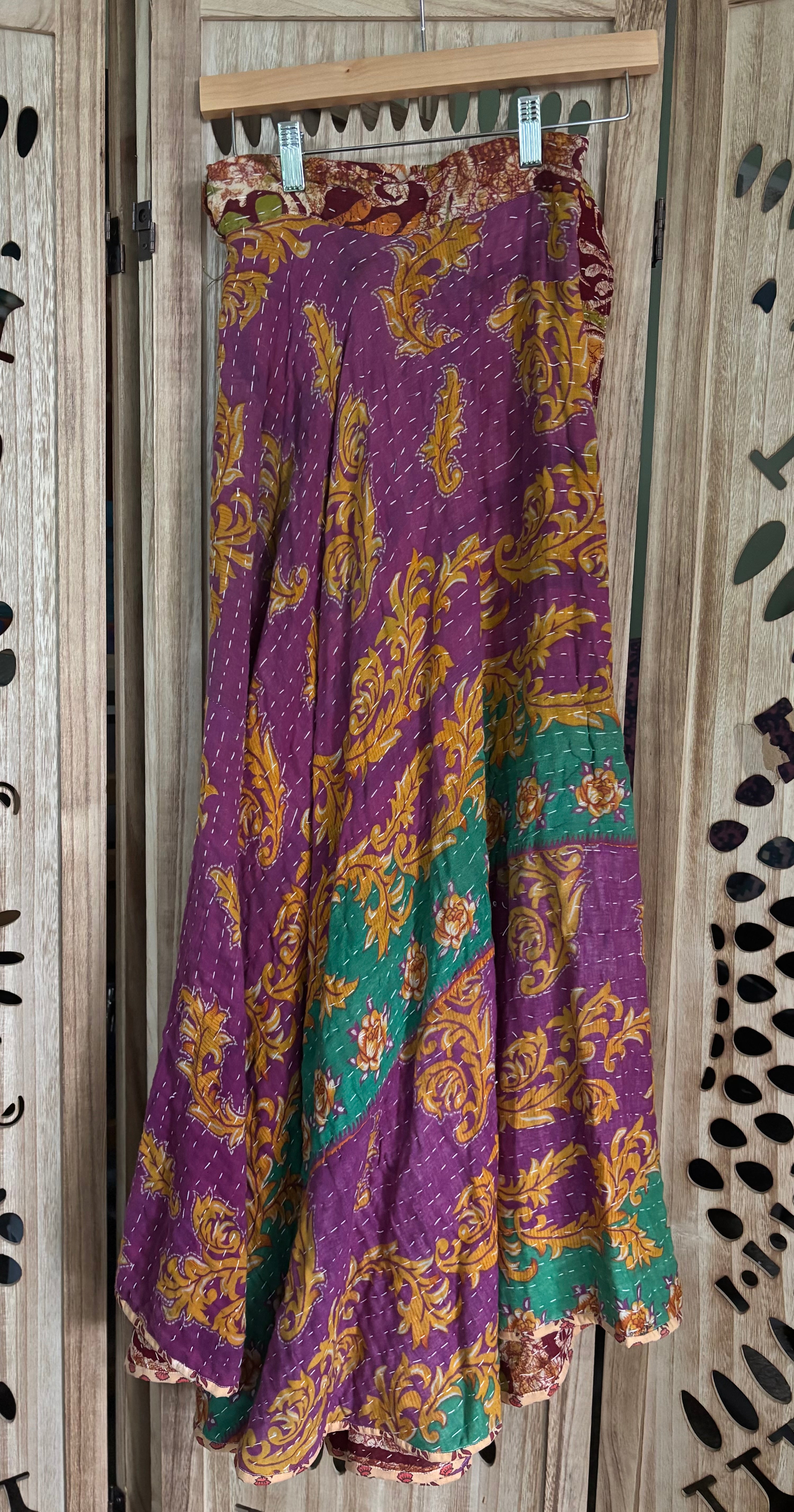 Kantha Wrap Skirt