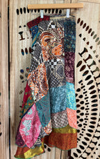 Silk Sari Patchwork Wrap Skirt