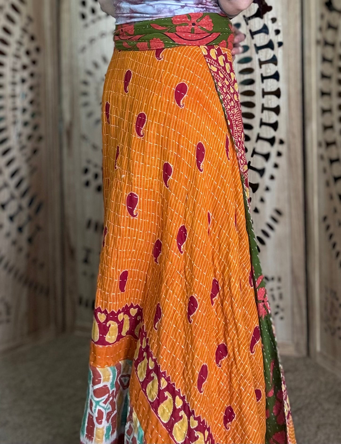 Kantha Wrap Skirt