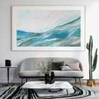 “Winter Coming Down The Mountain” Framed Art Print