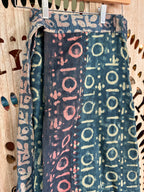 Indigo Kantha Wrap Skirt - Tribal Print